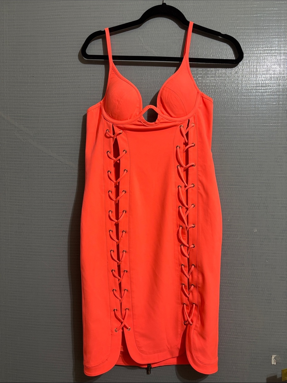 House of CB Coral Lace-Up Bodycon Mini Dress